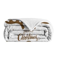 White Flannel Fleece Bed Blanket For Bedroom Sofa Couch Merry Christmas Throw Blanket Lightweight Cozy Plush Festival Theme Blanket White Flannel Fleece Bed Blanket For Bedroom Sofa Couch Merry Christmas Throw Blanket Lightweight Cozy Plush Festival Theme Blanket